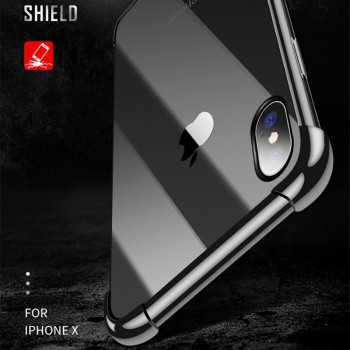 Shockproof 360 Degree Clear Protect Cover for iPhone x Case Soft TPU + Hard PC Plastic Cover For iPhone 6s 6 7 8 Plus xs xr Case