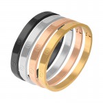 Trendy Stainless Steel Luxury Brand Bangle Bracelet With Cross Screw For Woman Man Rose Gold Color Wristband Bangles Gift