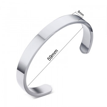 Vnox Free Engraving Personalized Couple Cuff Bracelets for Men Women Bangle Stainless Steel Classic Lover DIY Jewelry Gift