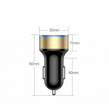 Dual USB Car Charger Adapter 3.1A Digital LED Voltage/Current Display Auto Vehicle Metal Charger For Smart Phone/Tablet #101
