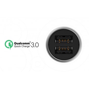 Original Xiaomi Mi Dual USB Car Charger 5V/3A 9V/2A 12V/1.5A Metal Universal Quick Charger QC 3.0 for iPhone Samsung LG Huawei