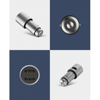 Original Xiaomi Mi Dual USB Car Charger 5V/3A 9V/2A 12V/1.5A Metal Universal Quick Charger QC 3.0 for iPhone Samsung LG Huawei