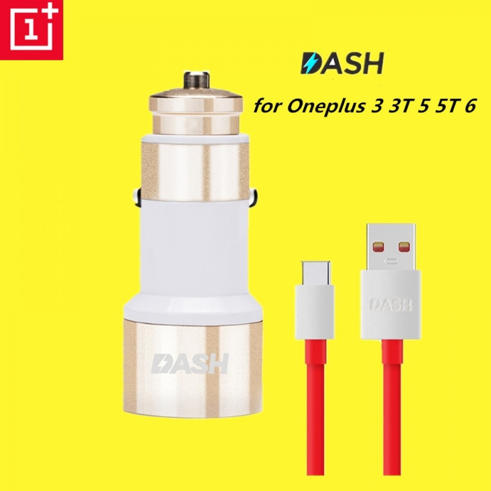 Oneplus 6 Dash Car Charger 5V/4A USB Quick Charger Adapter+100CM USB 3.1 type c Fast Charging Dash Cable For Oneplus 3 3T 5 5T 6