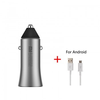 100% Original XiaoMi USB Car Charger Dual USB 5V/3.6A Volt Quick Car Charger Metal Compatible for Samsung for iPhone