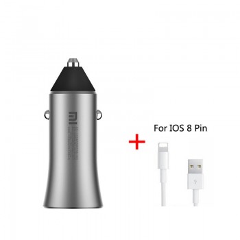 100% Original XiaoMi USB Car Charger Dual USB 5V/3.6A Volt Quick Car Charger Metal Compatible for Samsung for iPhone