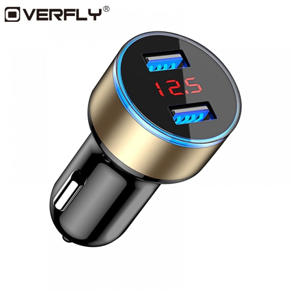 Car Charger 5V 3.1A With LED Display Universal Dual Usb Phone Car-Charger for Xiaomi Samsung S8 iPhone X 8 Plus Huawei Charger