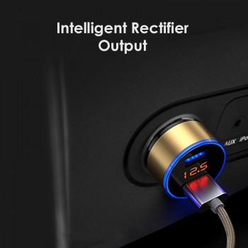 Car Charger 5V 3.1A With LED Display Universal Dual Usb Phone Car-Charger for Xiaomi Samsung S8 iPhone X 8 Plus Huawei Charger