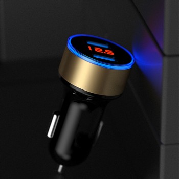 Car Charger 5V 3.1A With LED Display Universal Dual Usb Phone Car-Charger for Xiaomi Samsung S8 iPhone X 8 Plus Huawei Charger