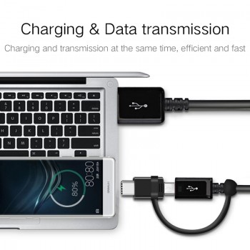 Samsung Galaxy Note9 S9 S8 plus Fast Car Charger 18W 9V2A Original Micro USB Cable 2 in 1 USB Type C Cable Note8 S7 S9plus Note8