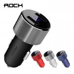 ROCK 5V 3.4A Dual USB Car Charger For iPhone X 8 7 Xiaomi Samsung Fast Charging Digital Display Voltage Monitoring Universal