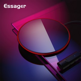 Essager 10W Qi Wireless Charger for iPhone X XS Max 8 Samsung S9 Huawei P20 Pro Glass Wirless Charger Fast Wireless Charging Pad