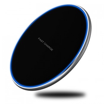Alloy Power Bank Fast Qi Wireless Charger Charging Pad for Sansung Galaxy S9 S8 Plus Note 8 IPhone X 8 Quick Charger Induction