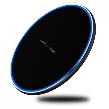 Alloy Power Bank Fast Qi Wireless Charger Charging Pad for Sansung Galaxy S9 S8 Plus Note 8 IPhone X 8 Quick Charger Induction