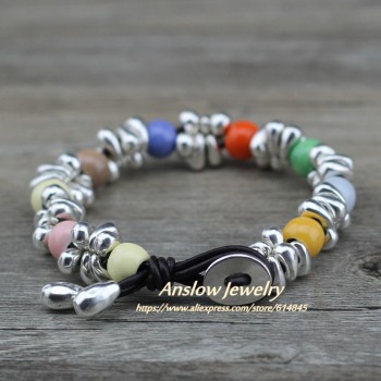 Anslow New Design Korean Sweet Candy Style Fashion Jewelry Friendship Couple Female Lady Bracelets Christmas Gift FLOW0700LB