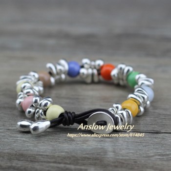Anslow New Design Korean Sweet Candy Style Fashion Jewelry Friendship Couple Female Lady Bracelets Christmas Gift FLOW0700LB