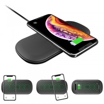 CHOETECH For iPhone X XS Max 8 Plus Mobile Phone Chargers 5-Coil Dual Fast Wireless Charger For Samsung S9+ S8+ Note 9 Note 8