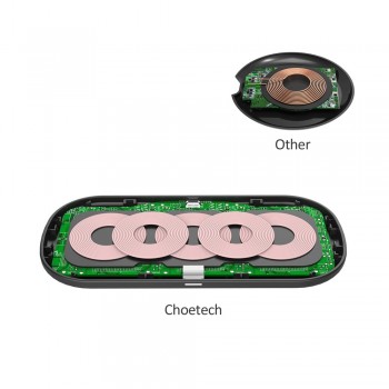 CHOETECH For iPhone X XS Max 8 Plus Mobile Phone Chargers 5-Coil Dual Fast Wireless Charger For Samsung S9+ S8+ Note 9 Note 8