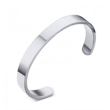 ZORCVENS Women and Men 8mm Width Surface Bracelet Bangle Stainless Steel Bracelet Men Silver/Gold/Black/Rose Gold 4 Color