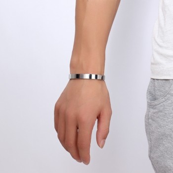 ZORCVENS Women and Men 8mm Width Surface Bracelet Bangle Stainless Steel Bracelet Men Silver/Gold/Black/Rose Gold 4 Color