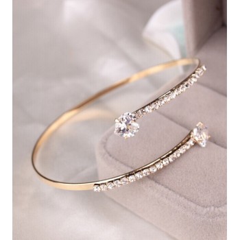 OTOKY Hot Sale 2018 1 PC Lady Elegant Crystal Angel Wings Zircon Love Hearts Bangle Bracelet Adjustable Drop Shipping Mar5