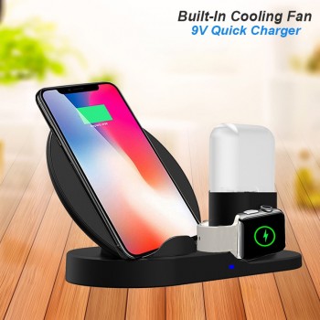 3 In 1 Fast Charge Wireless Charger For iphone XS XR XS Max Wireless Charger Dock Station For Apple Watch Series 1 2 3 4 Airpods