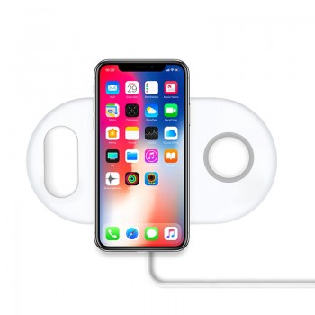 !ACCEZZ 3 in 1 10W 7.5W QI Fast Wireless Charging For iphone 8 8P Plus X XS MAX XR Quick Charge For Apple Watch AirPods Charger