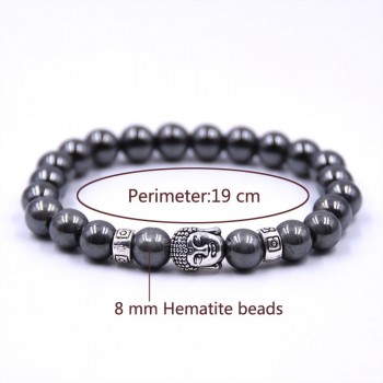 Buddha Bracelet Men Bracelets For Women Pulseira Masculina Mens Jewelry Dragon Bileklik Pulseira 8mm Stone Beads Elastic Braslet