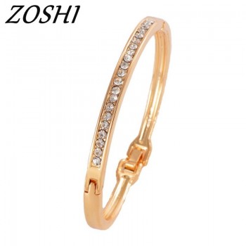 ZOHI Free shipping Fashion Golden Plated Bracelets For Womens/Girls Wholesale Austrian Crystal Bracelets Bangles Gift Jewelry