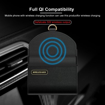 Ascromy Car Air Vent Organizer Wireless Charging Storage Box For iPhone XS Max XR X 8 Plus Samsung S9 S8 Induction Charger Stand