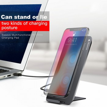 Baseus 10W Qi Wireless Charger For iPhone X XS Max XR Samsung S9 S8 Note 9 Fast Qi Wireless Safe Charging Desktop Charging Stand