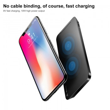 Baseus 10W Qi Wireless Charger For iPhone X XS Max XR Samsung S9 S8 Note 9 Fast Qi Wireless Safe Charging Desktop Charging Stand