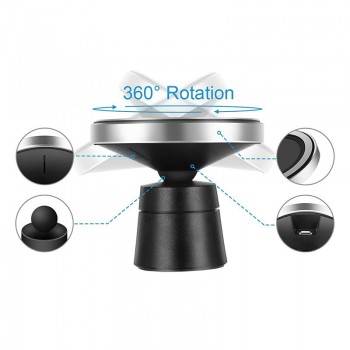 QI Magnetic Car Mount Wireless Charger For Iphone 8 Iphone X Samsung S8 S8 Plus S9 Note 8 Dashboard Air Vent Charger Holder