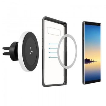QI Magnetic Car Mount Wireless Charger For Iphone 8 Iphone X Samsung S8 S8 Plus S9 Note 8 Dashboard Air Vent Charger Holder
