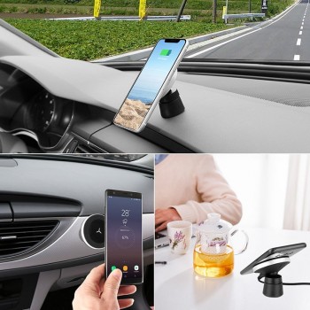 QI Magnetic Car Mount Wireless Charger For Iphone 8 Iphone X Samsung S8 S8 Plus S9 Note 8 Dashboard Air Vent Charger Holder
