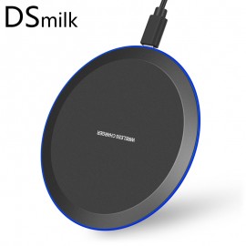 DSmilk Wireless Charger Pad with LED Light 5W Charging for iPhone 7 8 X XS Samsung XiaoMi Charge Mobile Phone USB QI Device