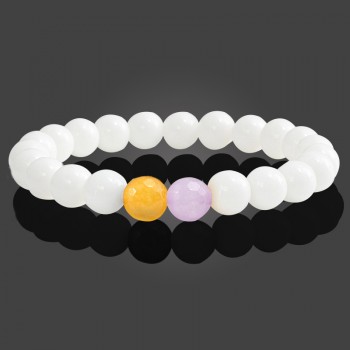 Trendy Couple Distance Bracelets Charm Women Black Lave Black White Natural Stone Beaded Strand Bracelets Yoga Sports Jewelry