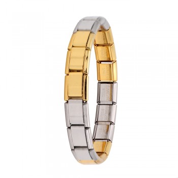 Hapiship 2018 Womens Jewelry 9mm Width Itanlian Elastic Charm Bracelet  Fashion Silver Stainless Steel Bangle ST-Silver