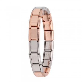 Hapiship 2018 Womens Jewelry 9mm Width Itanlian Elastic Charm Bracelet  Fashion Silver Stainless Steel Bangle ST-Silver
