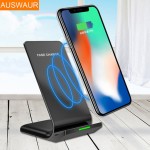 Auswaur QI Wireless Charger for iPhone 8 10 X Charger Wireless Qi for Samsung Note 8 Phone Fast Charging Pad Dock Station
