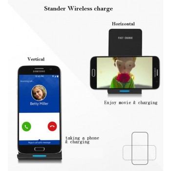Auswaur QI Wireless Charger for iPhone 8 10 X Charger Wireless Qi for Samsung Note 8 Phone Fast Charging Pad Dock Station