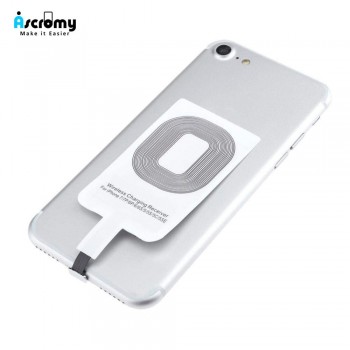 Ascromy Qi Wireless Charger Smart Charging Adapter Receptor Receiver For iPhone 7 6 6S Plus 5 5S SE 5SE 5C Inductive Accessories