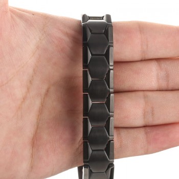 LITTLE FROG Health Magnetic Therapy Bracelet Men Jewelry Black 316L Stainless Steel 4 Elements Bracelets amp; Bangles 10239