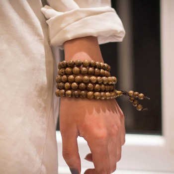 Prayer Beads Bracelet 108 Tibetan Buddha Charm Mala Meditation Necklace Yoga Rosary lucky Wooden Bracelet For Women Men Jewelry