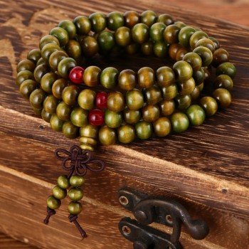 pulseras 108 beads 8mm Natural Sandalwood Buddhist Buddha Wood Prayer Bead Mala Unisex Men bracelets amp; bangles jewelry bijoux