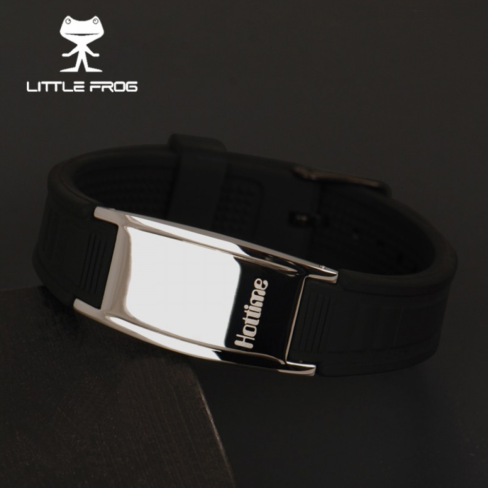 LITTLE FROG Power 2000 Ions Titanium Germanium Wristband Silicone Bracelet Balance Energy Balance Human Body 20019