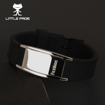 LITTLE FROG Power 2000 Ions Titanium Germanium Wristband Silicone Bracelet Balance Energy Balance Human Body 20019