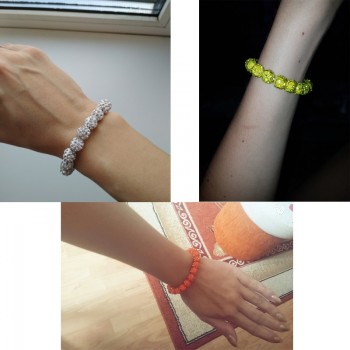 Itenice Fashion Jewelry Handmade Crystal Shambala Bangles Strand Shambala Charm Rhinestone Stone Chain Beads Bracelets For Women