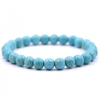 Natural Stone 8mm Beads Bracelets High Quality Tiger Eye Buddha Lava Round Beads Elasticity Rope Bracelets for women amp; men jewel