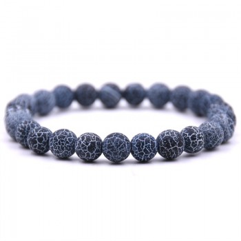 Natural Stone 8mm Beads Bracelets High Quality Tiger Eye Buddha Lava Round Beads Elasticity Rope Bracelets for women amp; men jewel