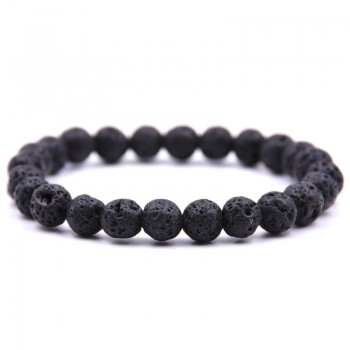 Natural Stone 8mm Beads Bracelets High Quality Tiger Eye Buddha Lava Round Beads Elasticity Rope Bracelets for women amp; men jewel